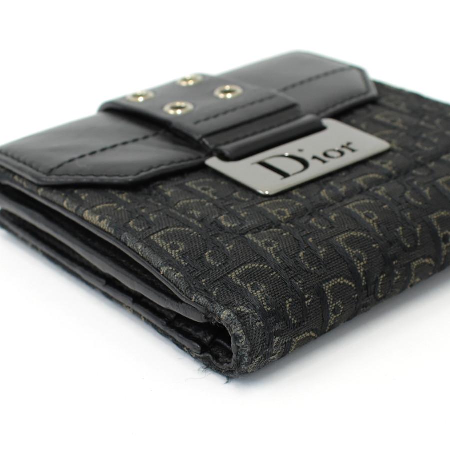 激レア/美品✨DIOR ストリートシック トロッター柄 三つ折り 財布 ブラック Christian Dior クリスチャン ディオール ストリートシック 財布