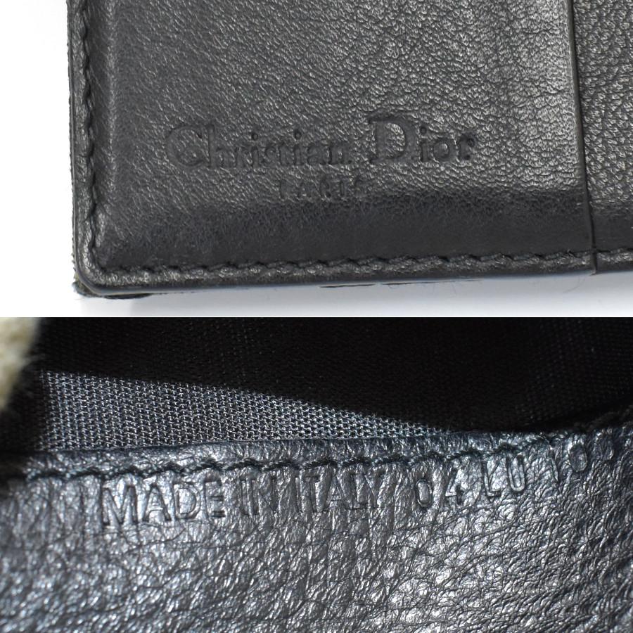 DIOR/ChristianDior(ディオール/クリスチャンディオール) Wホック財布 ストリートシック ベージュ×ダークブラウン レザー Christian Dior - DIOR/ChristianDior(ディオール/クリスチャン