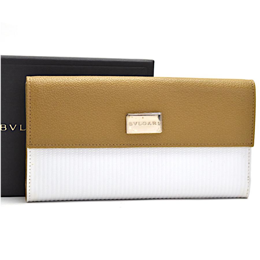 未使用品 ブルガリ 三つ折り財布 MILLERIGHE 27730 レザー×PVC 
