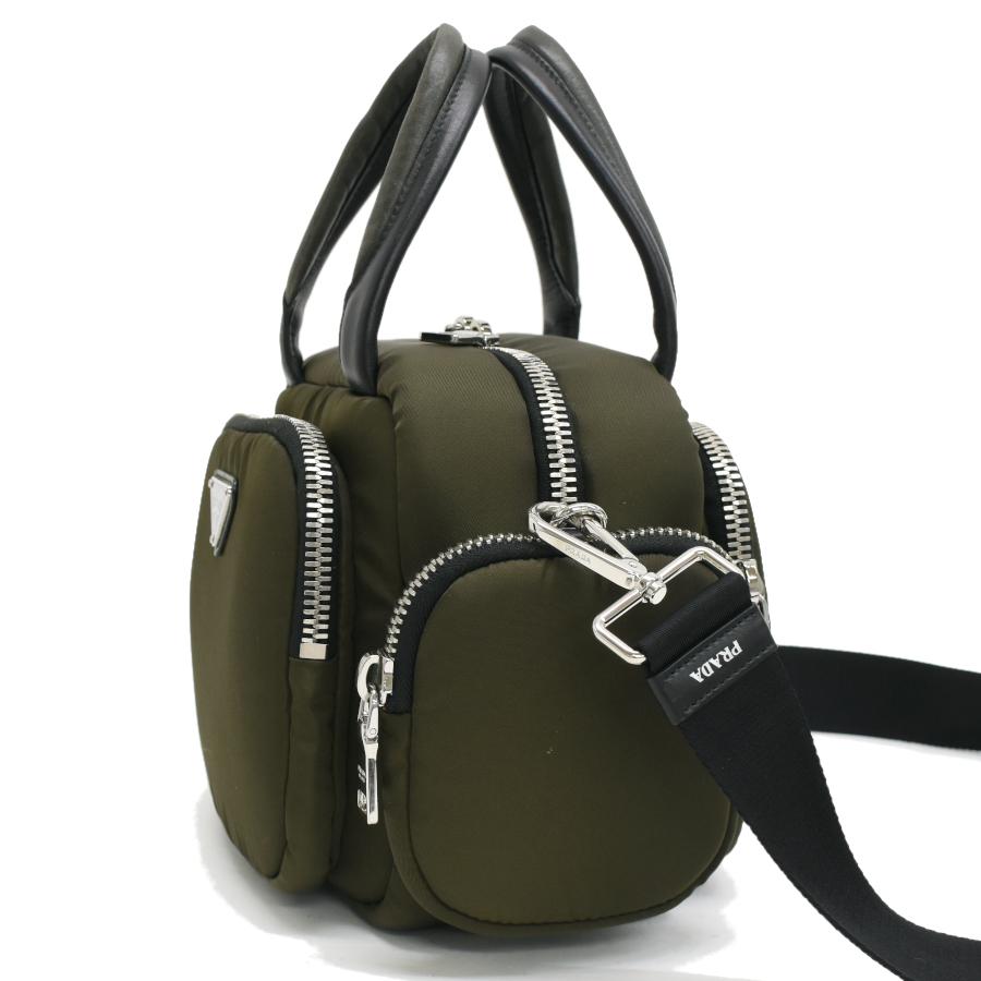 PRADA プラダ ハンドバッグ 1BB061 TESSUTO POCKET ナイロン カーキ 