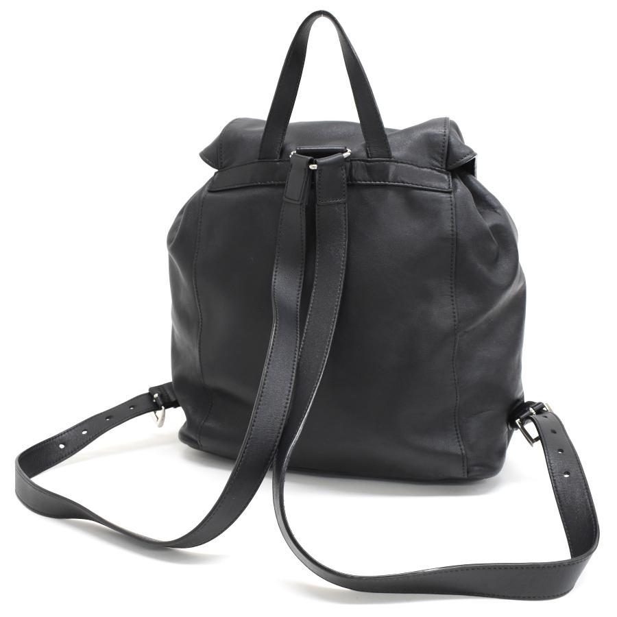 PRADA プラダ バックパック リュックサック レザー ネロ PRADA プラダ バックパック リュックサック レザー ネロ