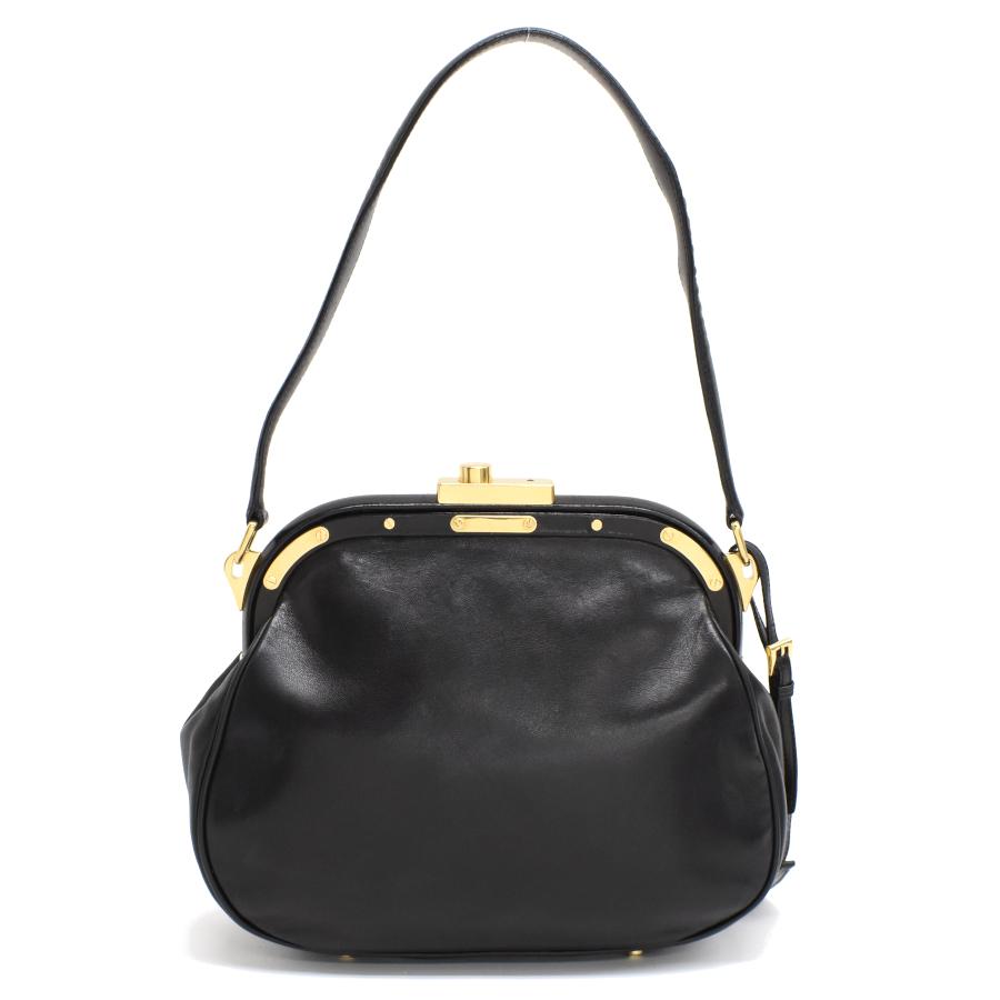 PRADA（プラダ） がま口 ワンショルダーバッグ BR2076 ナッパレザー