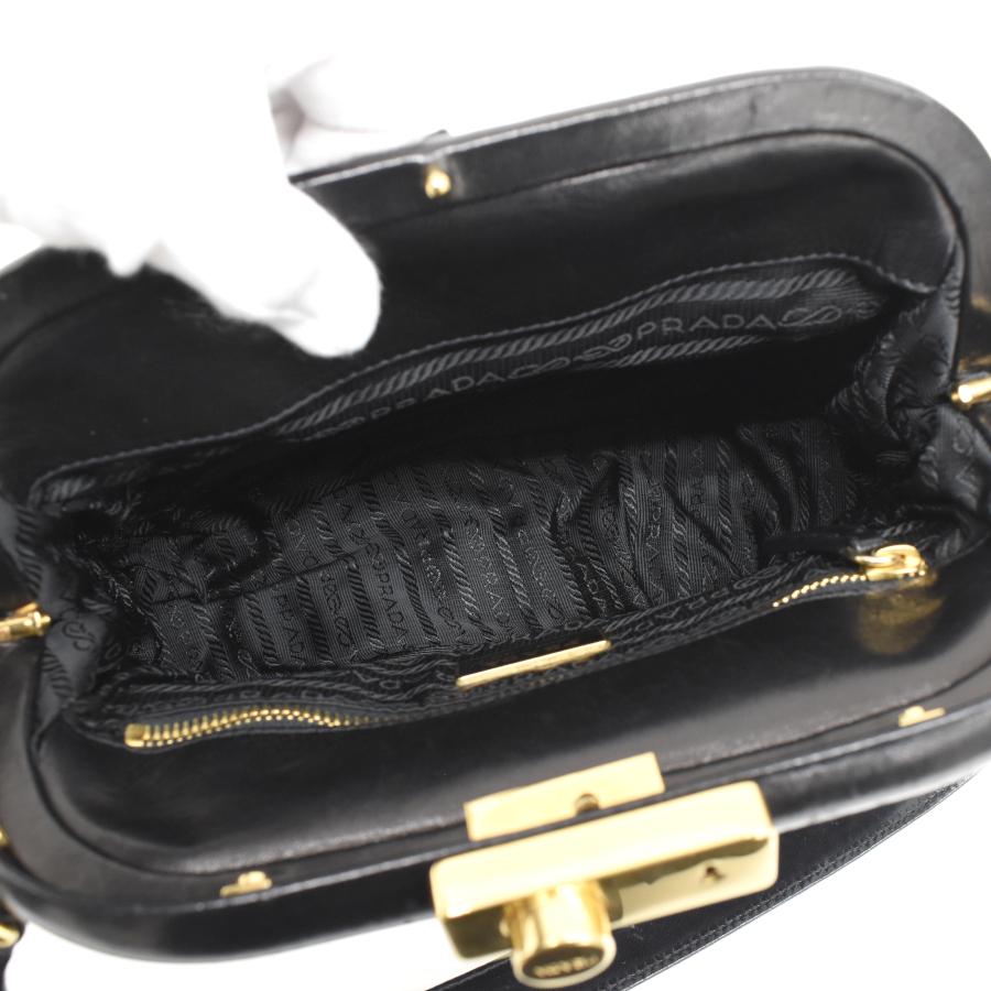 PRADA（プラダ） がま口 ワンショルダーバッグ BR2076 ナッパレザー