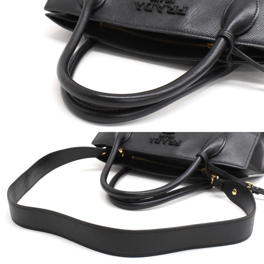 PRADA プラダ モノクローム ミディアム 2way ハンドバッグ 1BA155 