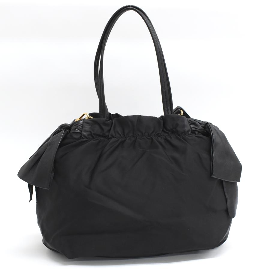 PRADA（プラダ） サイドリボン 2way バッグ BR4230 ナイロン ブラック