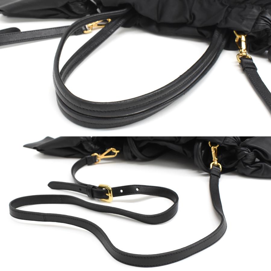 PRADA（プラダ） サイドリボン 2way バッグ BR4230 ナイロン ブラック 