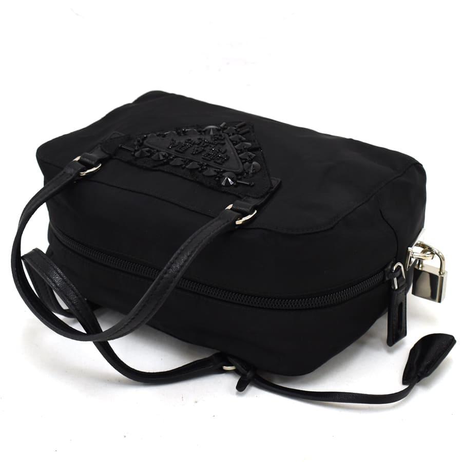 PRADA 新品同様 プラダ ナイロン ハンドバッグ カード＆カギ