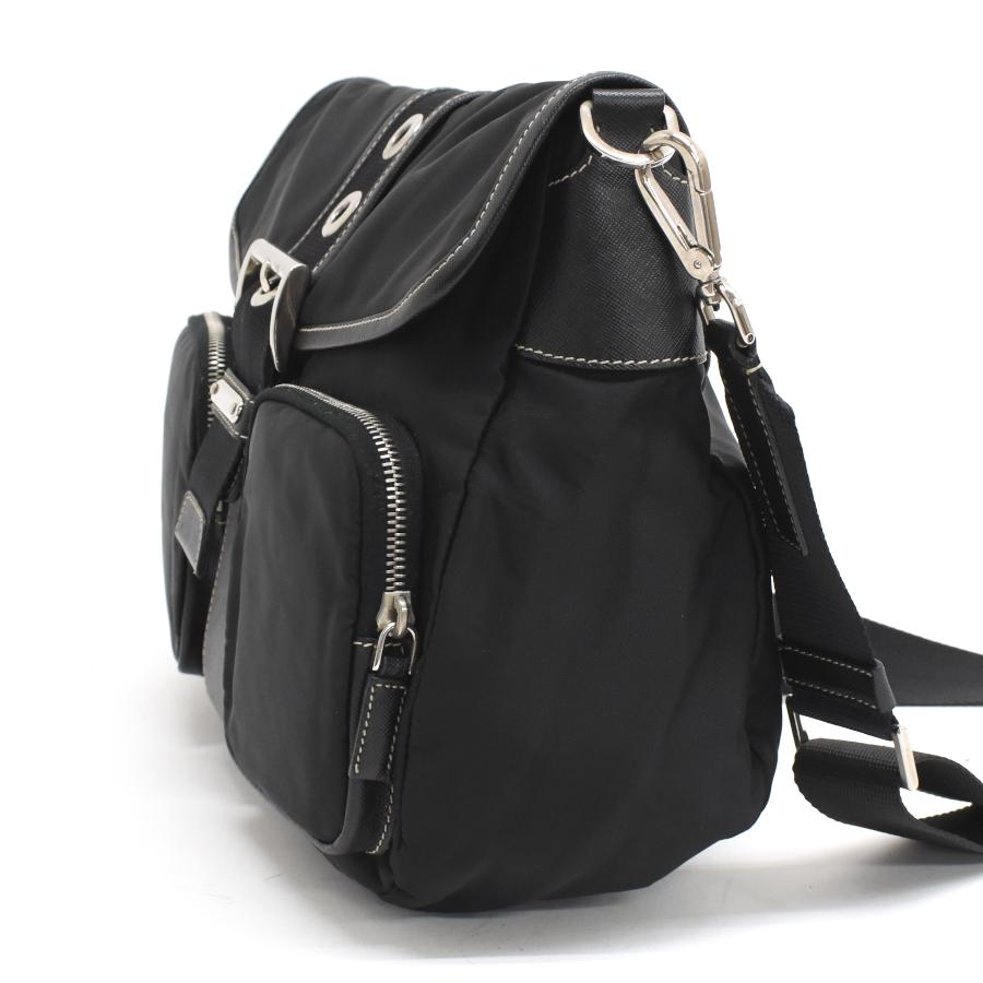 PRADA（プラダ） ショルダーバッグ ナイロン ブラック シルバー金具