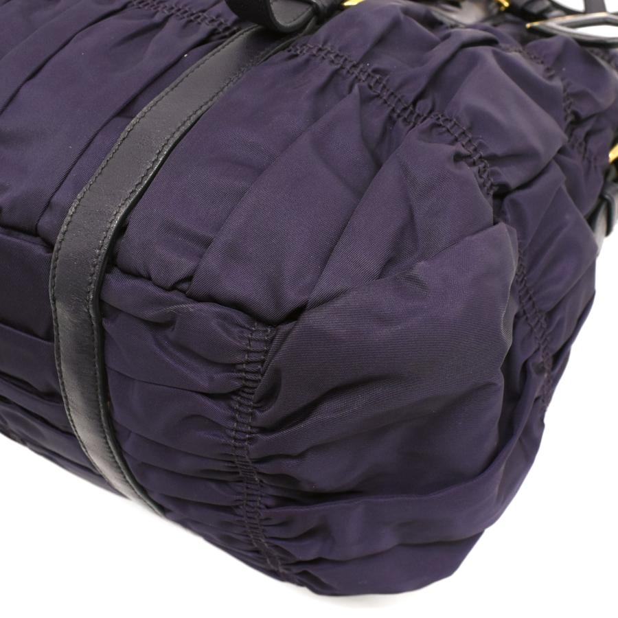 PRADA（プラダ） ギャザー ハンドバッグ 1BA336 TESSUTO GAUFRE 