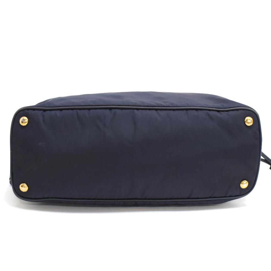 PRADA（プラダ） トートバッグ BR4997 ナイロン ネイビー ゴールド金具