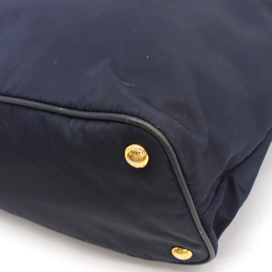 PRADA（プラダ） トートバッグ BR4997 ナイロン ネイビー ゴールド金具