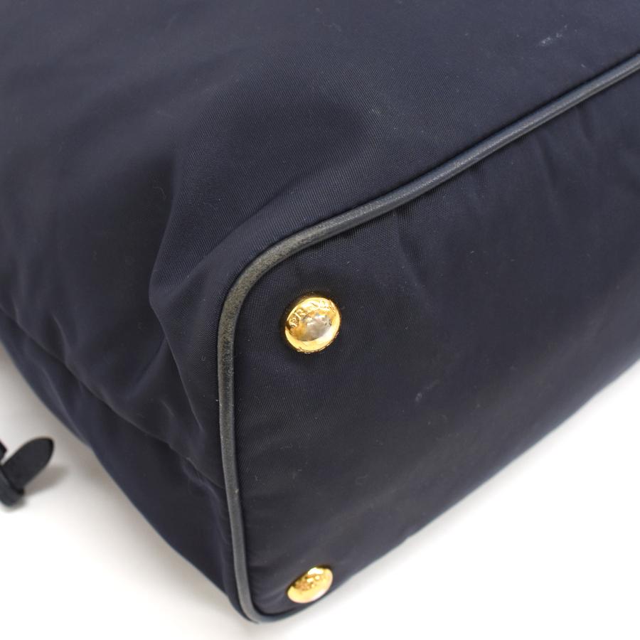 PRADA（プラダ） トートバッグ BR4997 ナイロン ネイビー ゴールド金具