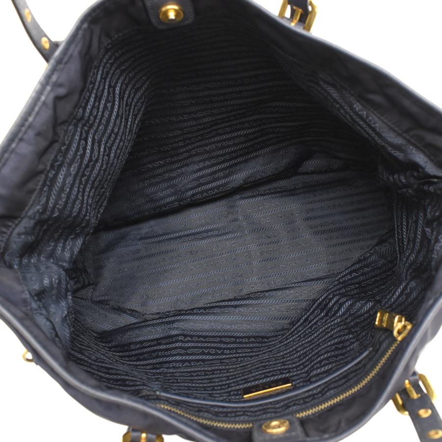 PRADA（プラダ） トートバッグ BR4997 ナイロン ネイビー ゴールド金具