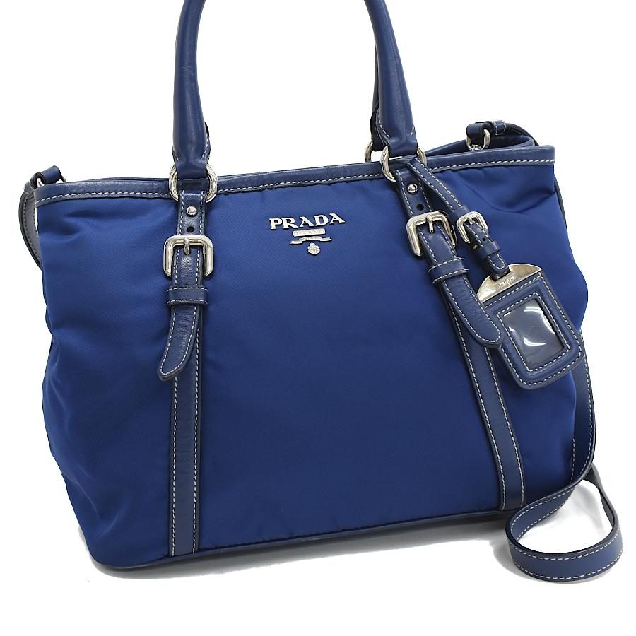PRADA（プラダ） 2wayバッグ BN1841 ナイロン ネイビー シルバー