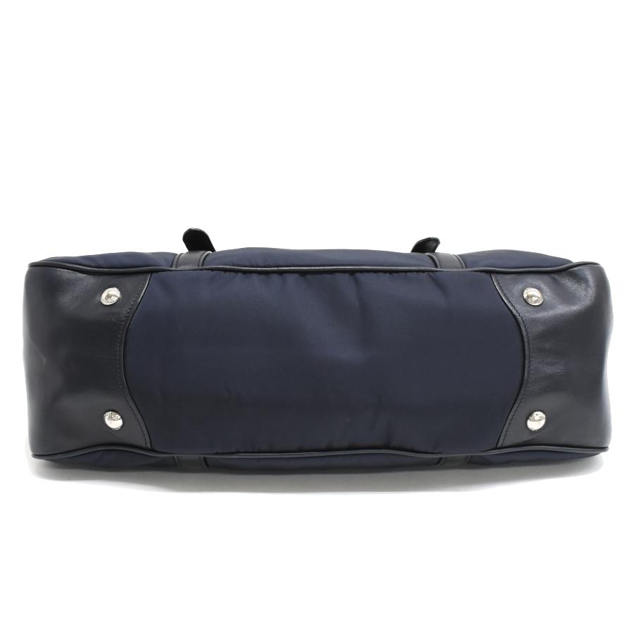 プラダ 2way ハンドバッグ ショルダーバッグ ナイロン レザー ネイビー PRADA_3
