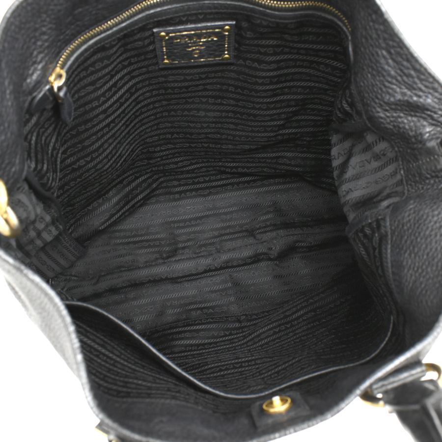 プラダ 2way トートバッグ レザー ブラック ゴールド金具 PRADA_7
