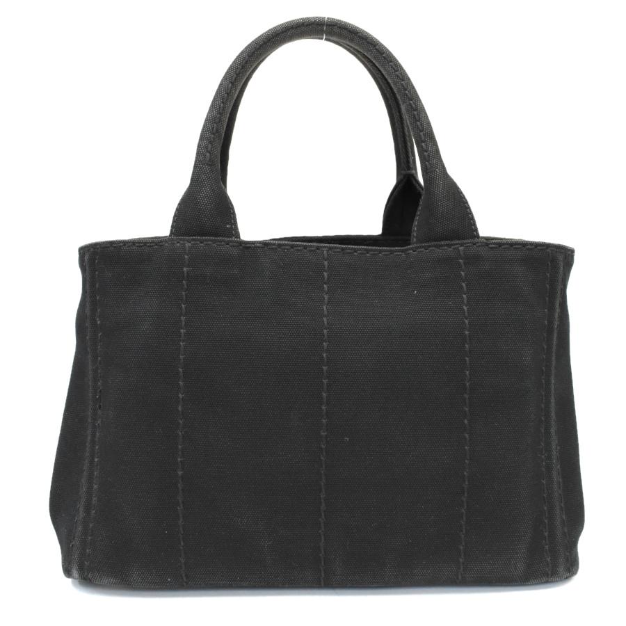 プラダ カナパ トートバッグ 2way ショルダーバッグ 1BG439 キャンバス ブラック トライアングルロゴ PRADA_2