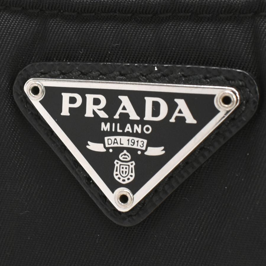 新品同様 プラダ ショルダーバッグ スマートフォンケース ナイロン ブラック トライアングルロゴプレート PRADA