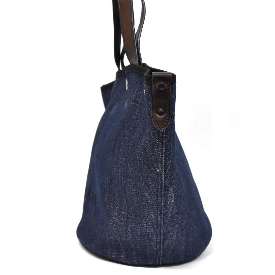 プラダ 2WAYバッグ トートバッグ ポーチ付き 1BG244 デニム×レザー  