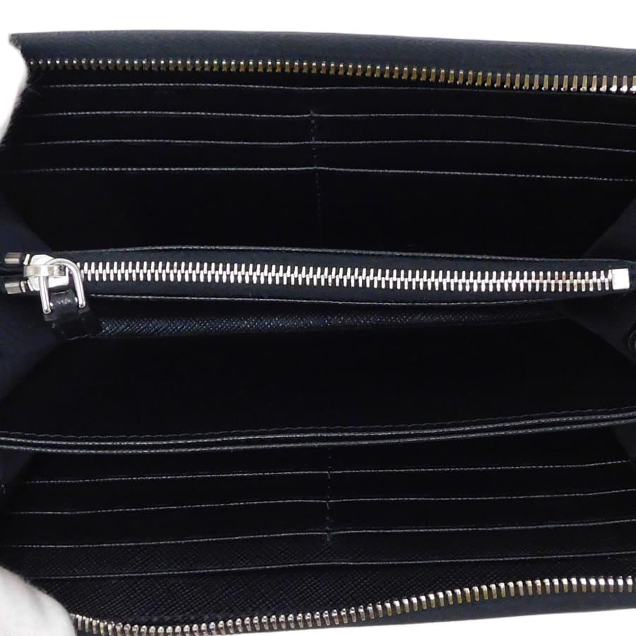 美品✨ PRADA プラダ　二つ折り 長財布　サフィアーノ 黒　ブラック PRADA 未使用品 プラダ サフィアーノ 長財布 2M1317 カード＆箱