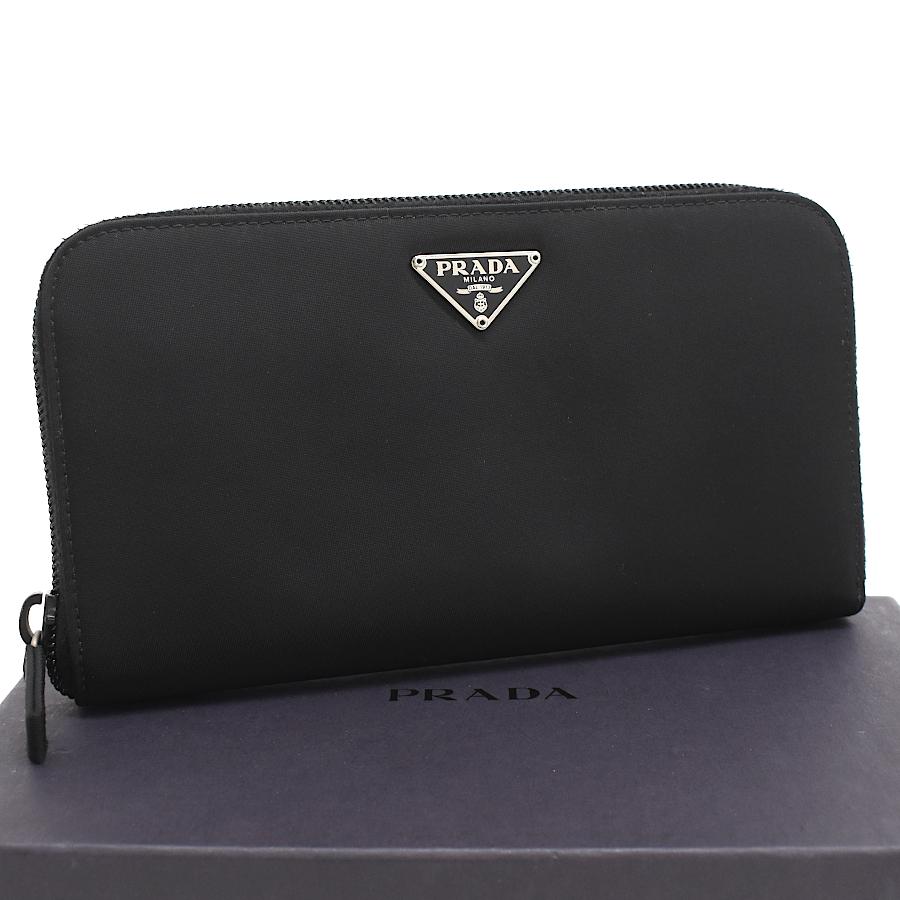 PRADA プラダ 長財布 ナイロン ブラック トライアングル 黒 プラダ