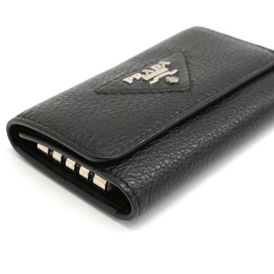 PRADA（プラダ） 新品同様 キーケース 4連 レザー ブラック
