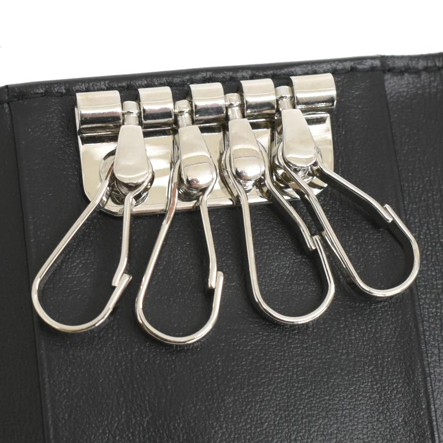 PRADA（プラダ） 新品同様 キーケース 4連 レザー ブラック