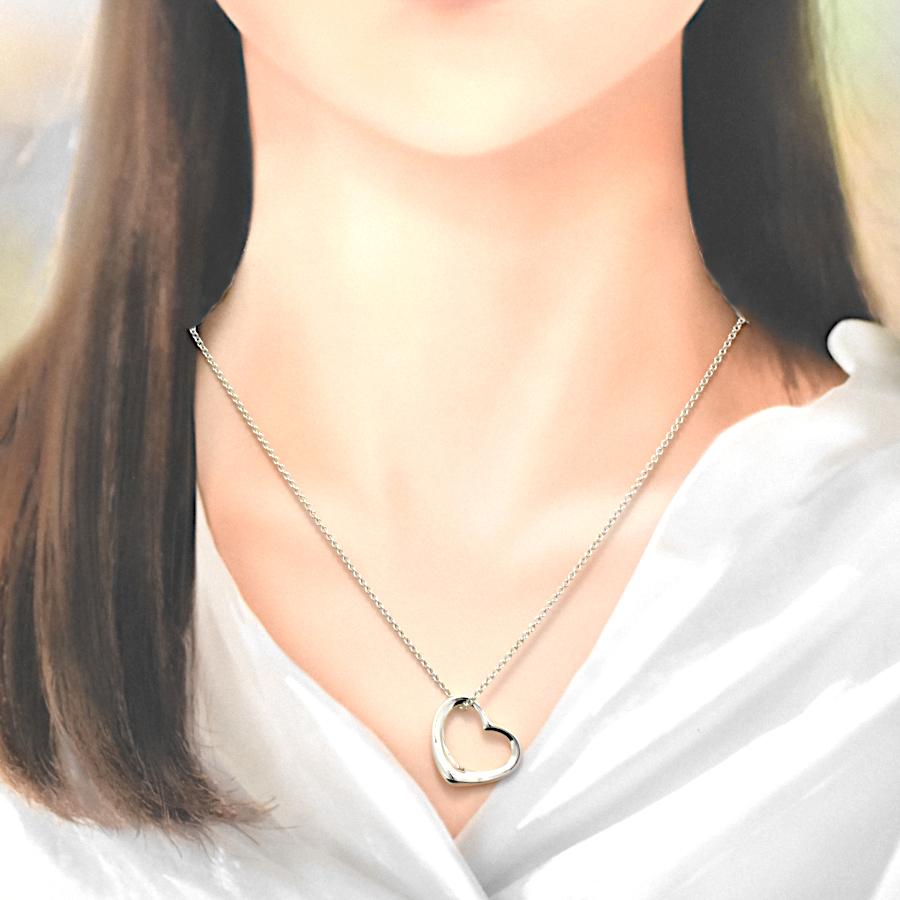 Elsa Peretti 新品同様 ティファニー オープンハート ペンダント
