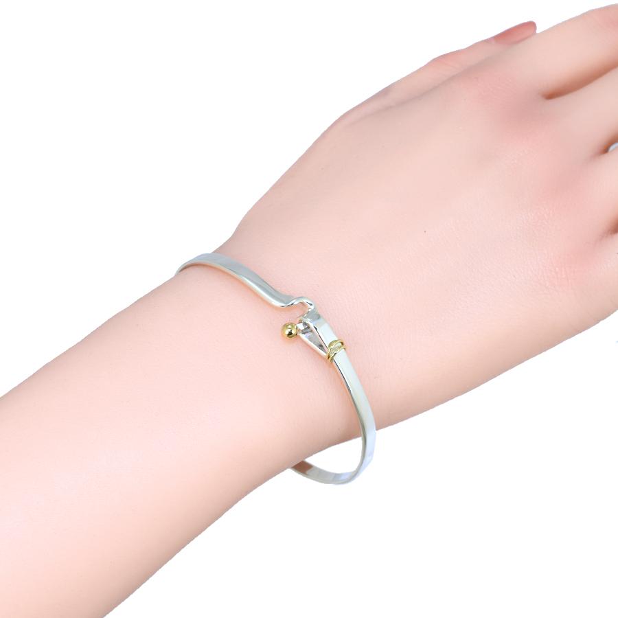 TIFFANY&Co ティファニー バングル ブレス フック&アイ 金銀 コンビ TIFFANY&Co ティファニー バングル ブレス フック&アイ 金銀 コンビ