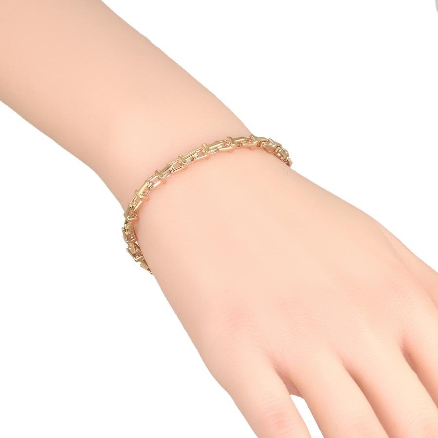 Tiffany&Co ティファニー Tナローワイヤー ブレスレットK18 TIFFANY&Co.（ティファニー） 新品同様 Tナロー チェーン ブレスレット