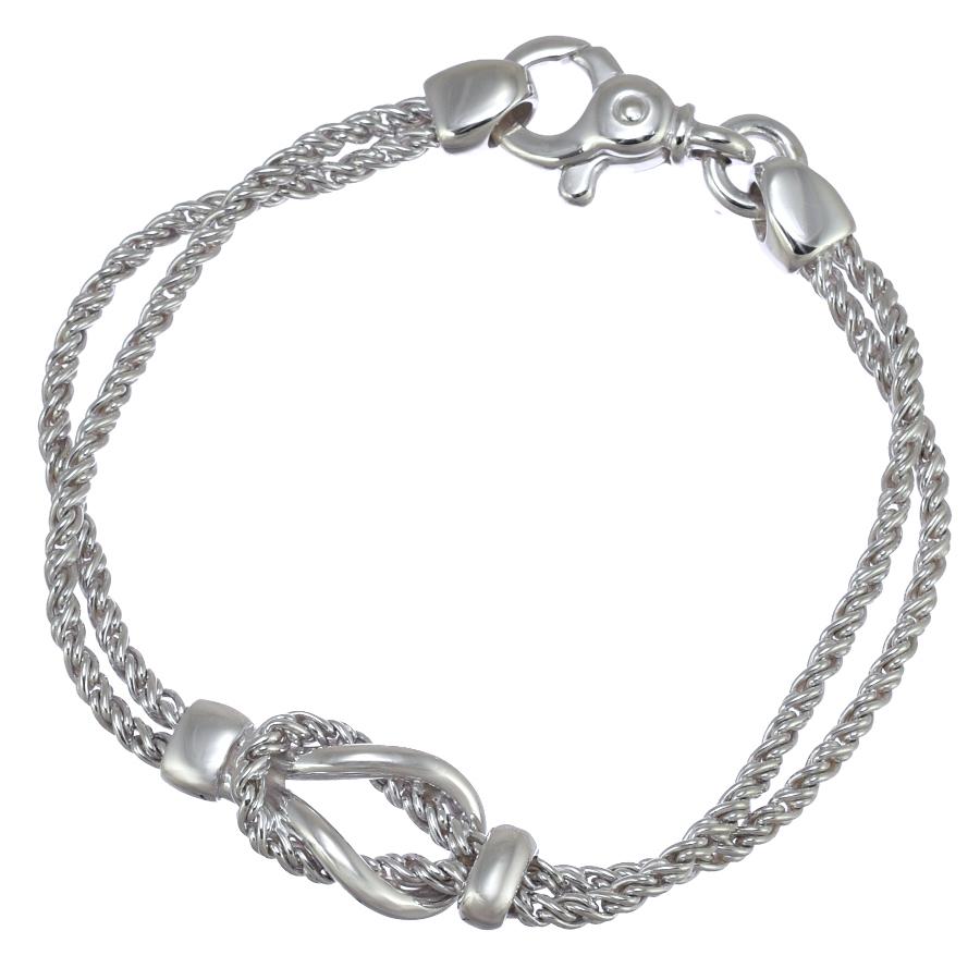 TIFFANY ティファニー ダブル ロープ センター ノット ブレスレット TIFFANY&Co.（ティファニー） 新品同様 ダブルロープ センターノット