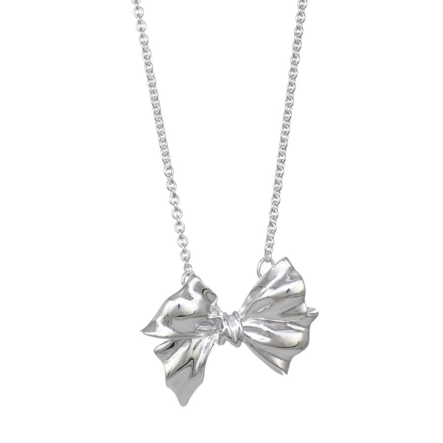 Tiffany＆Co. ティファニー ボウ リボン シルバー925 ネックレス TIFFANY BOW 新品同様 ティファニー ボウ リボン ペンダント
