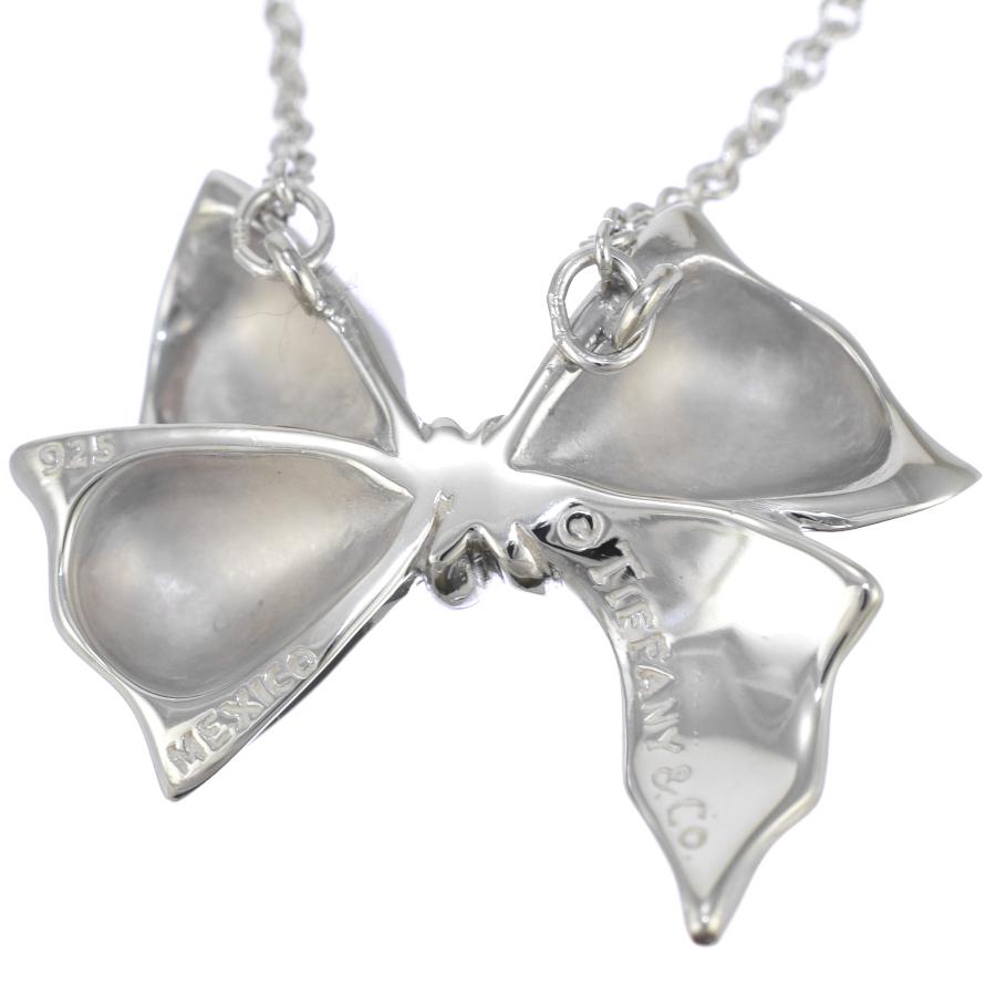 ティファニー ボウ リボン ネックレス シルバー 925 TIFFANY&Co TIFFANY BOW 新品同様 ティファニー ボウ リボン ペンダント