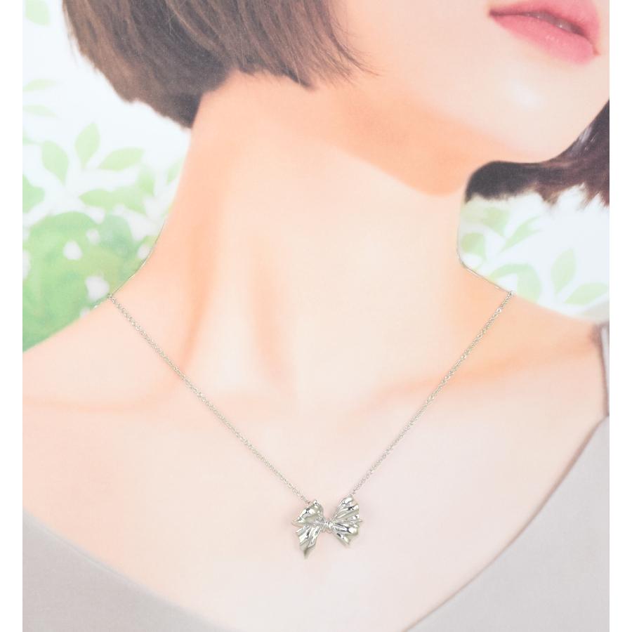TIFFANY BOW 新品同様 ティファニー ボウ リボン ペンダント