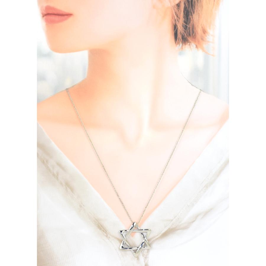 新品同様 ティファニー エルサペレッティ スターオブダビデ ペンダント ネックレス ラージ シルバー925 TIFFANY&CO._5