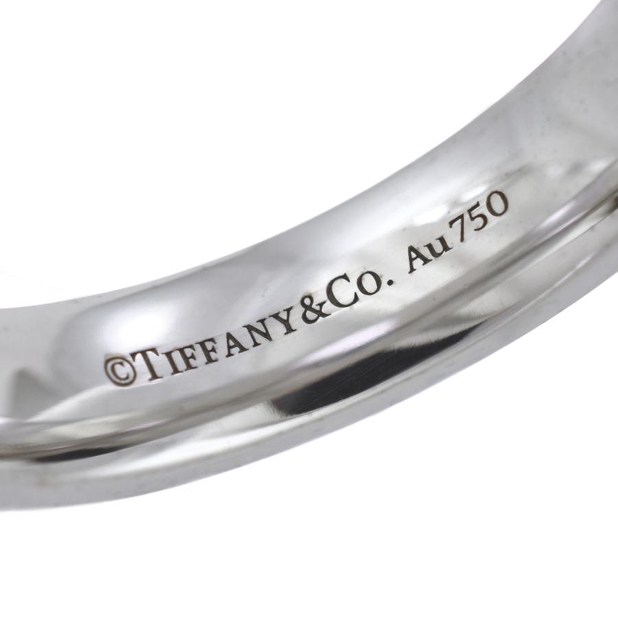 Tiffany T ティファニー 14号 TWO ナロー リング 指輪 K18ホワイト 