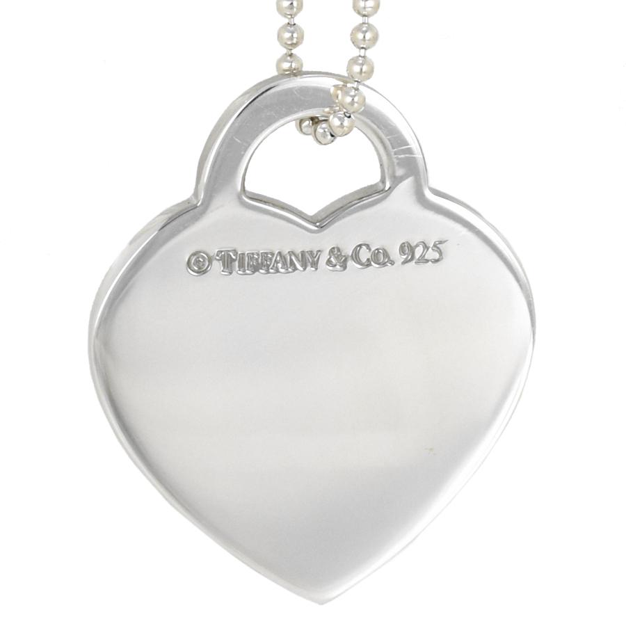 Tiffany ティファニー　ノーツハート　プレート　ネックレス　silver TIFFANY&Co.（ティファニー） 新品同様 ペンダント ハートプレート