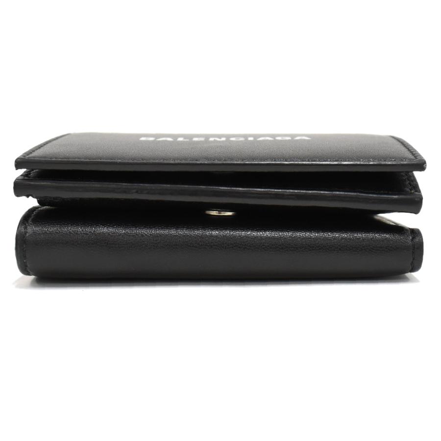 バレンシアガ 三つ折り財布 ミニウォレット エブリデイ レザー ブラック 黒