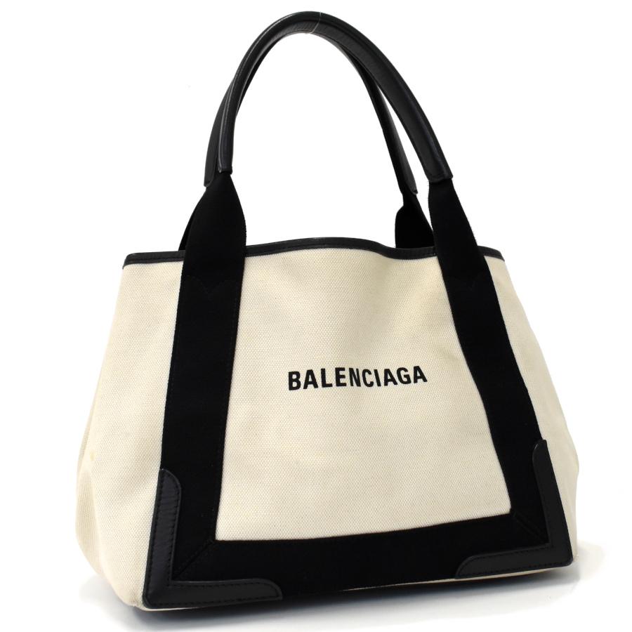 BALENCIAGA バレンシアガ　ネイビーカバス トートバッグ アイボリー BALENCIAGA バレンシアガ トートバッグ ネイビーカバス S