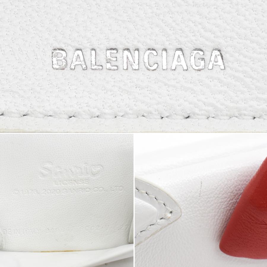 激レア美品✨バレンシアガ◇サンリオキティコラボ三つ折り財布　シルバー金具ピンク BALENCIAGA（バレンシアガ） 新品同様 三つ折り財布 619017 レザー