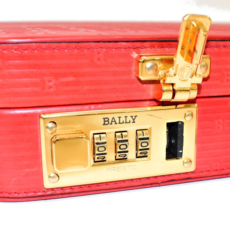 Bally（バリー） アタッシュケース ビジネスバッグ レザー レッド B