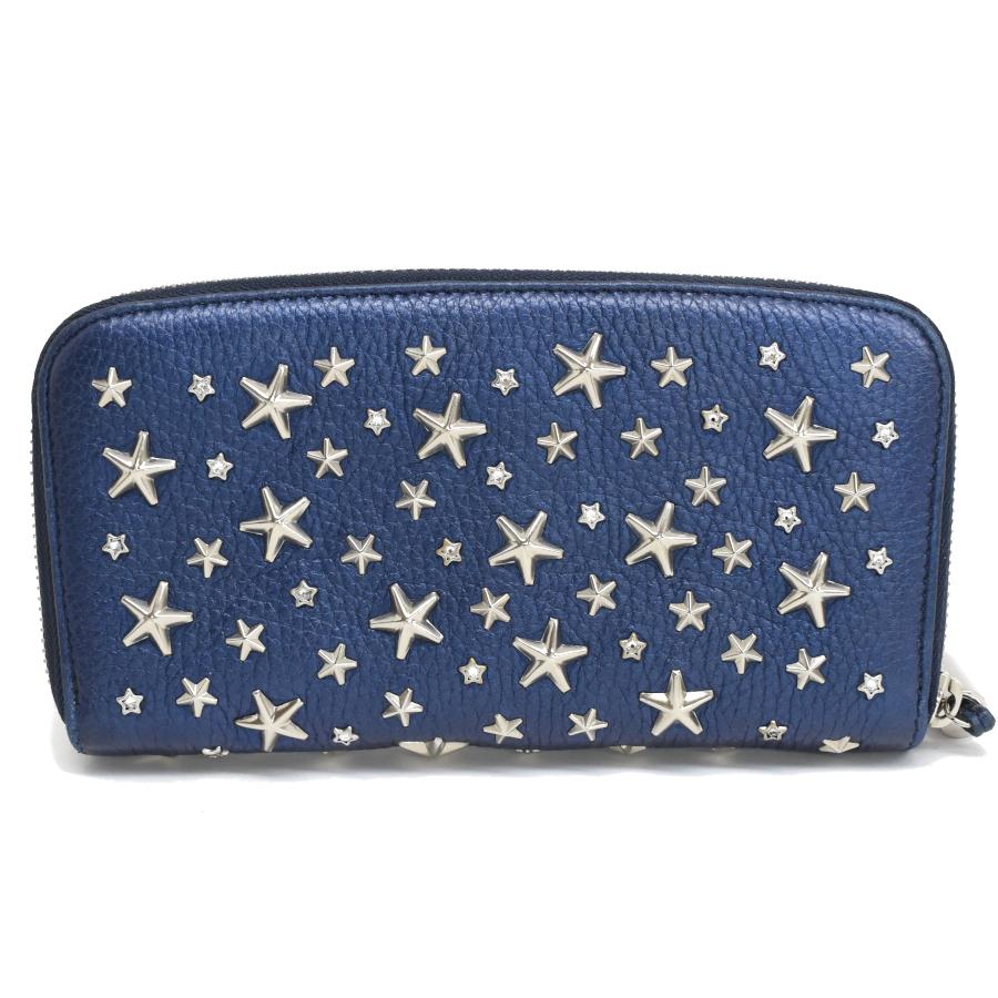JIMMY CHOO ジミーチュウ フィリパ 長財布 スター スタッズ レザー 