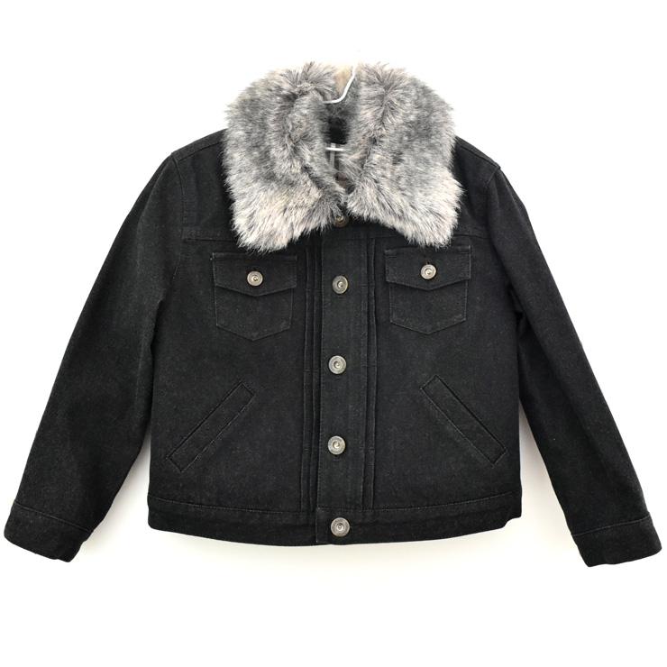 BURBERRY バーバリー ロンドン ファー付きデニムジャケット キッズ 