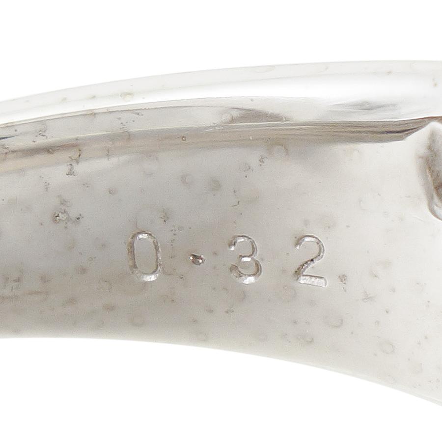 リング K18ホワイトゴールド ダイヤモンド 0.32ct 13号 5.7g