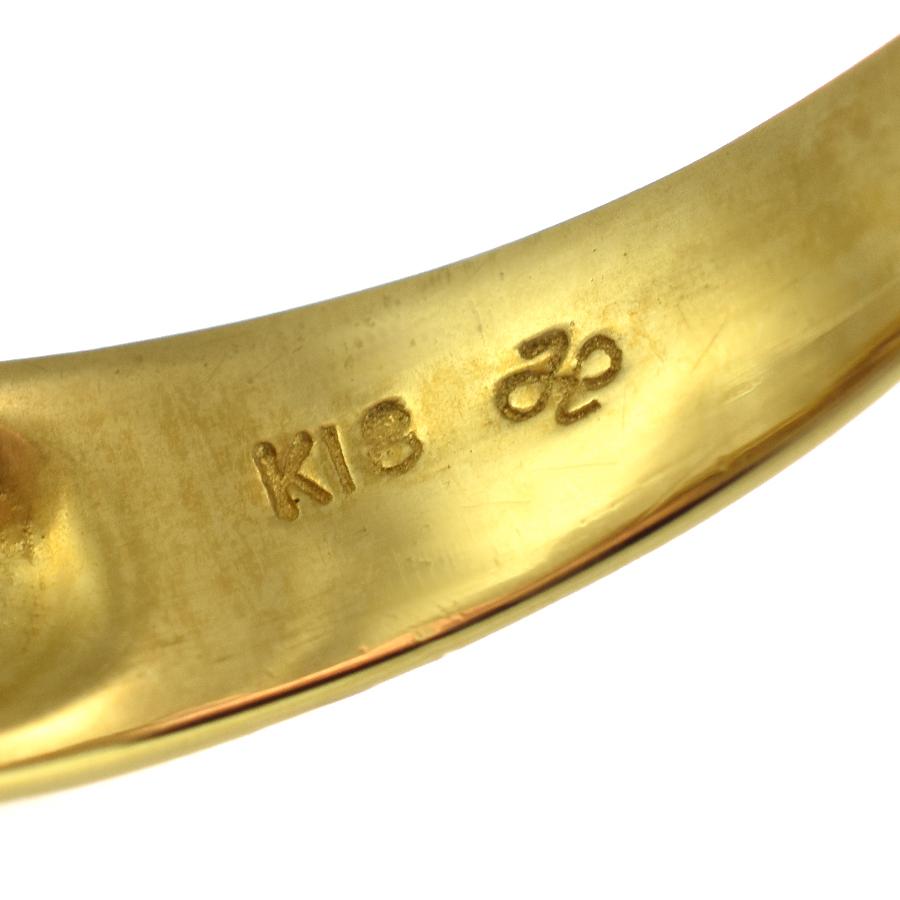 新品同様 ジュエリーマキ フラワー 花 リング 指輪 K18ゴールド