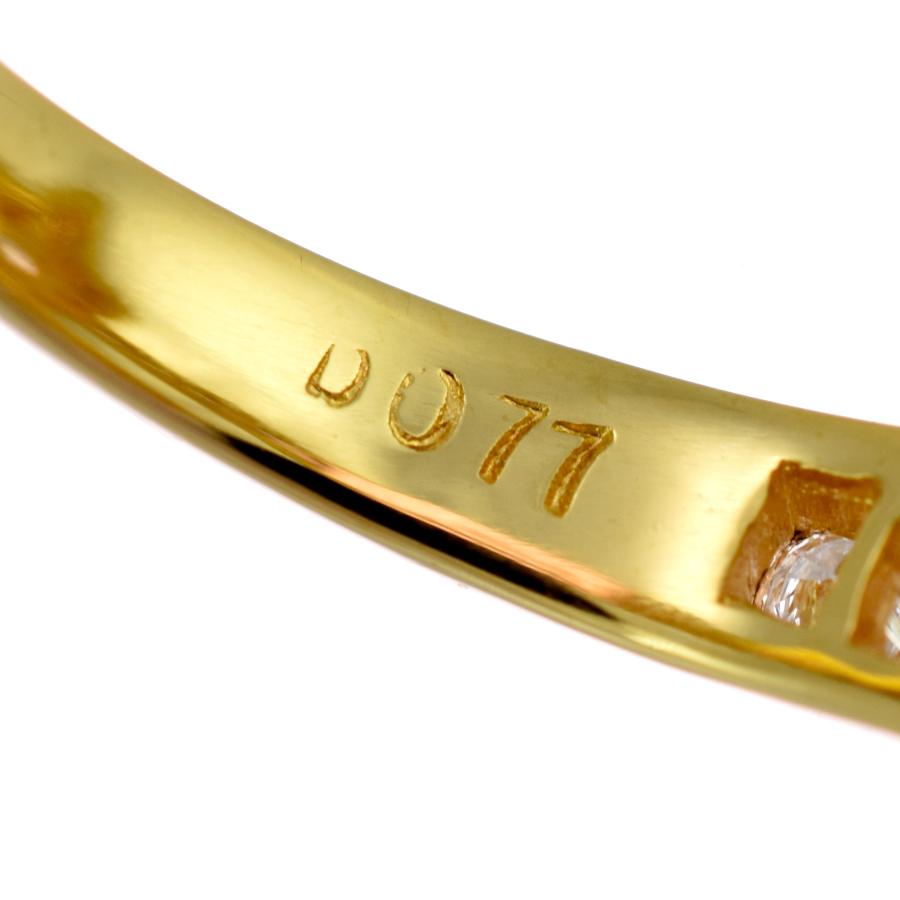 新品同様 スター 星 リング 指輪 12.5号 K18イエローゴールド