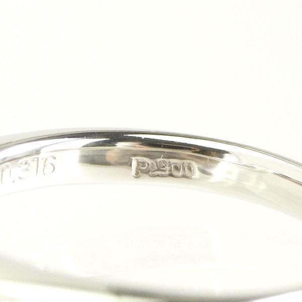 リング プラチナ900 ダイヤモンド 0.316ct サイズ9号 鑑定書付き
