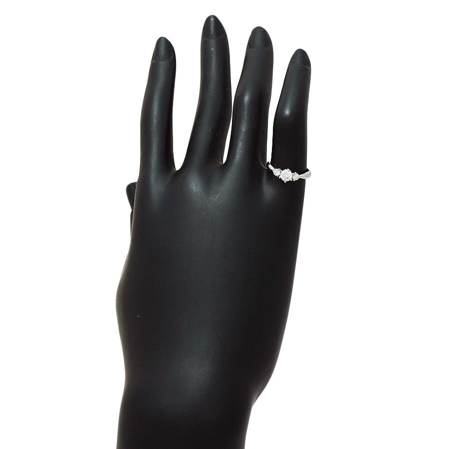 リング プラチナ900 ダイヤモンド 0.327ct 0.133ct 7号 ソーティング