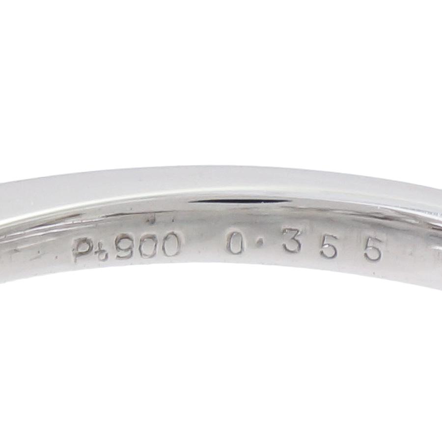 リング プラチナ900 ダイヤモンド 0.355ct 0.05ct ティアラ 王冠 7号 