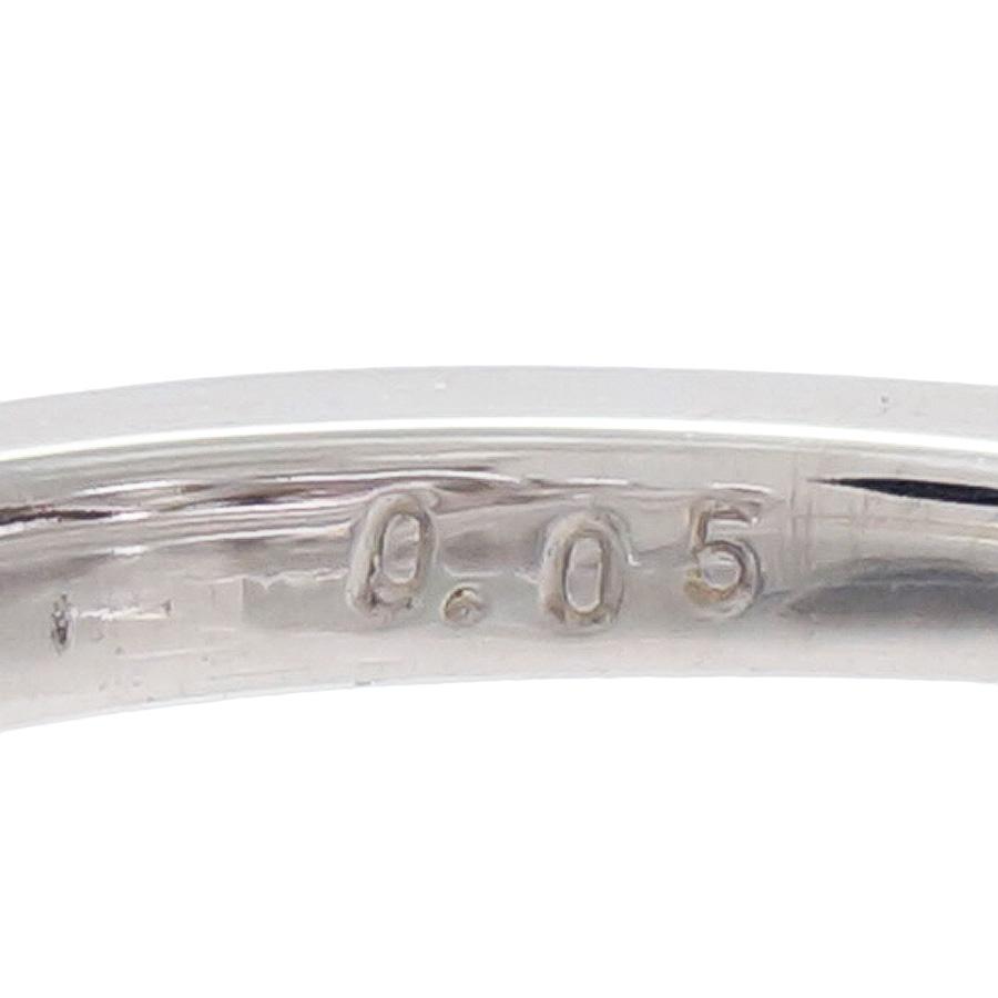 リング プラチナ900 ダイヤモンド 0.355ct 0.05ct ティアラ 王冠 7号 